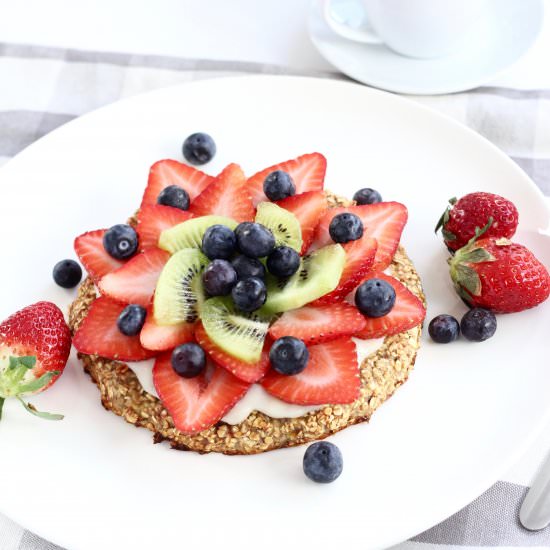 Vegan Oatmeal Fruit Pizza
