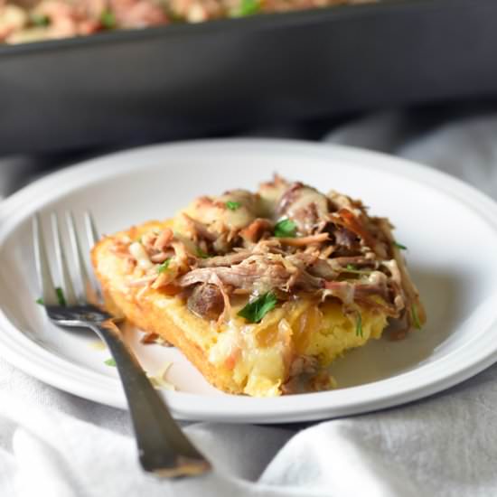 Pulled Pork Cornbread Casserole