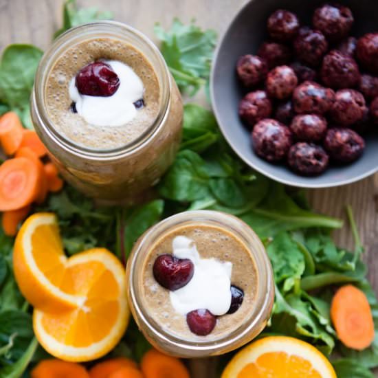 Coconut Cherry Green Smoothie