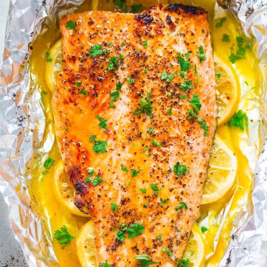 Sheet Pan Honey Lemon Salmon