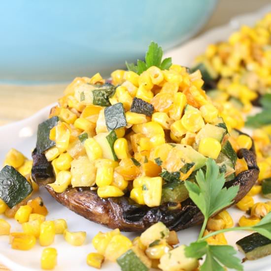 Veggie-Stuffed Portobello Mushrooms