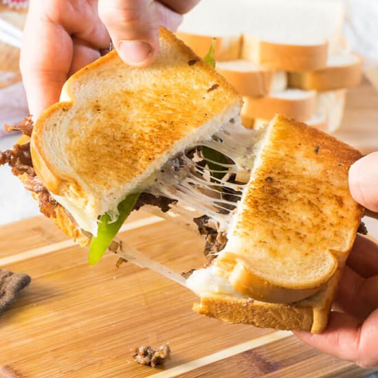 Philly Cheesesteak Grilled Cheese