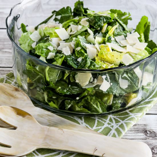 Caesar Salad with Kale and Romaine