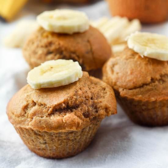Coconut Oil Banana Muffins