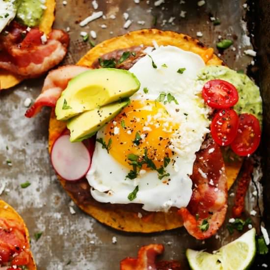 Bacon Breakfast Tostadas