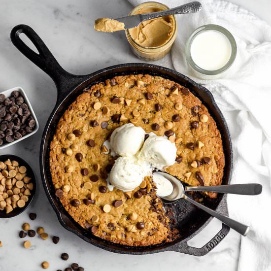 Skillet Peanut Butter Cookie