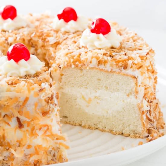 Pina Colada Angel Food Cake