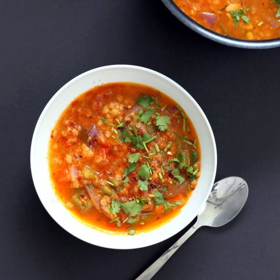 Red Lentil Tortilla Soup