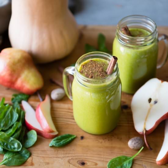 Butternut Pear Warm Green Smoothie