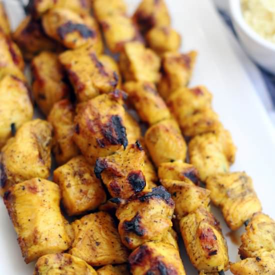 Curry Chicken Skewers