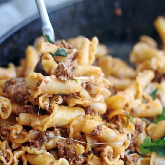 25-Minute Meat & Cheese Pasta
