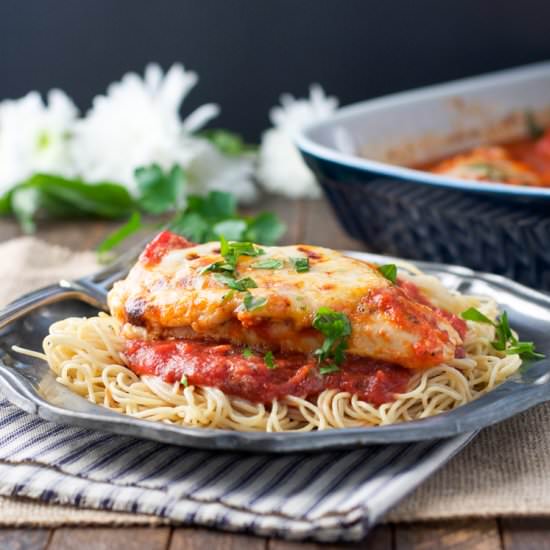 Dump & Bake Healthy Chicken Parm
