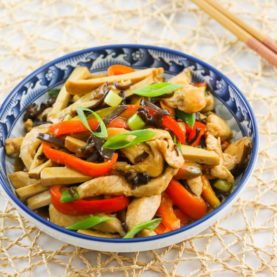 Spicy Tofu Chicken and Wood Ear