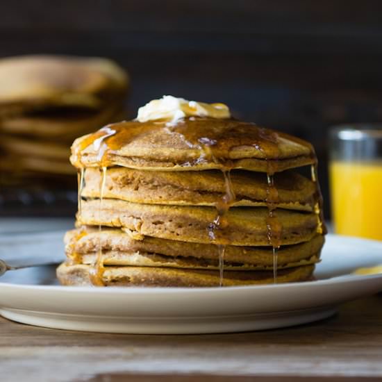 Pumpkin Whole Wheat Pancakes