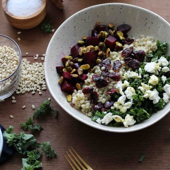 Kale, Barley, & Roasted Beet Salad