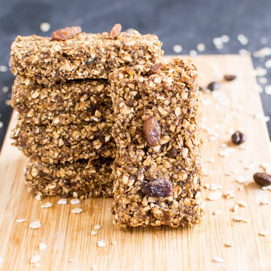No Bake Coffee Oats Energy Bars