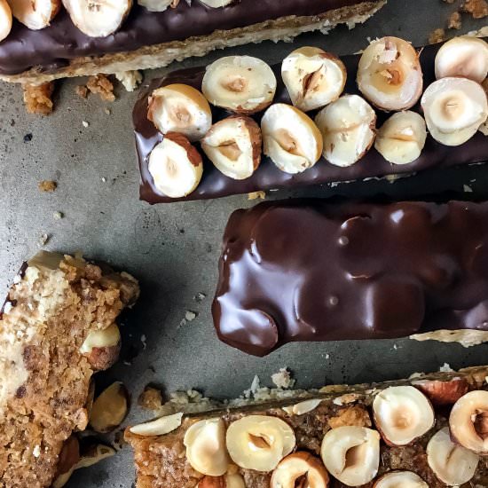 No Bake Dark Chocolate Nut Bars