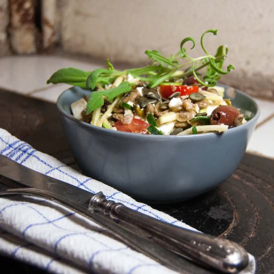 Mediterranean Salad with Zucchini
