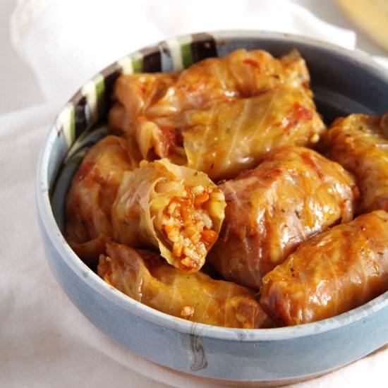Vegan Rice Cabbage Rolls