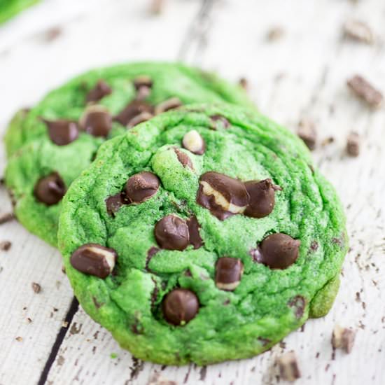 Mint Chocolate Chip Cookies