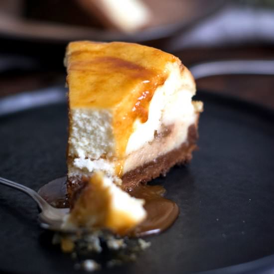 Apple, Caramel, & Goat Cheesecake