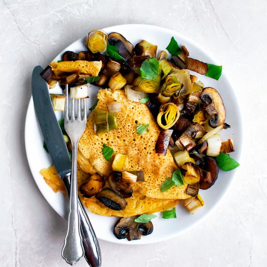 Roasted Spring Vegetable Socca