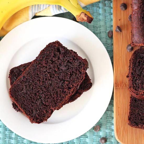 Vegan Chocolate Banana Bread