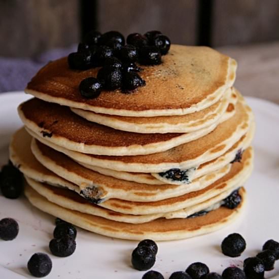 Vegan Blueberry Buttermilk Pancakes