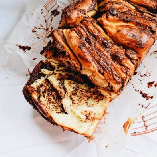 Nutella Pull Apart Brioche Loaf