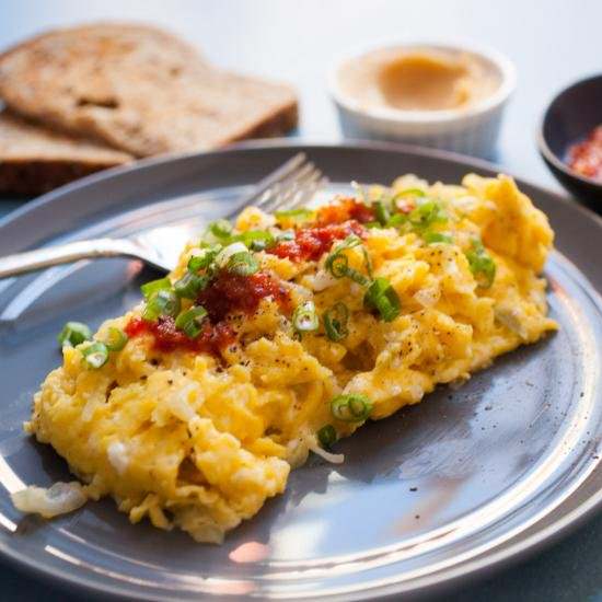 Spicy Miso Scrambled Eggs