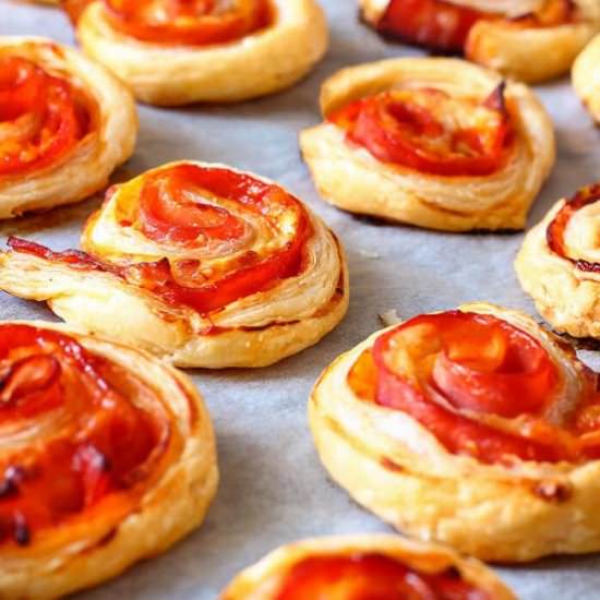 Puff Pastry Bacon Pinwheels