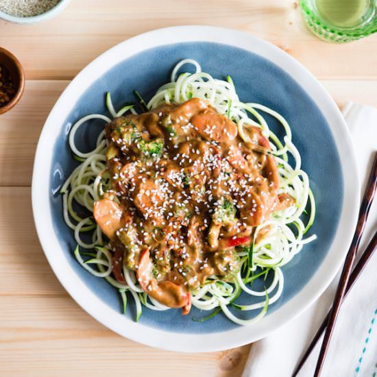 Almond Butter and Veggie Zoodles