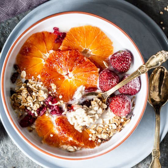 Blood Orange Overnight Oats