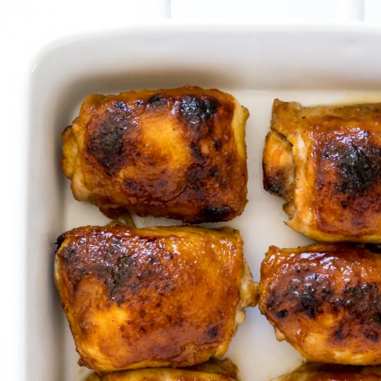 Baked Honey Mustard Chicken Thighs