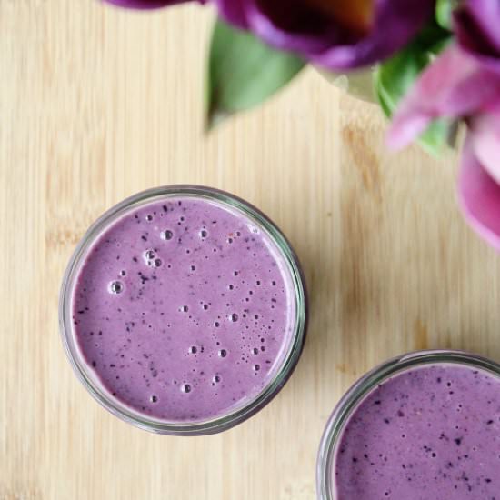 Vegan Blueberry Protein Smoothie