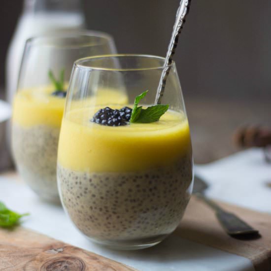 Mango Chia Seed Pudding Parfait
