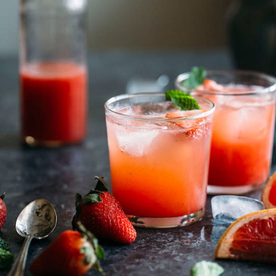 Strawberry Grapefruit Shrub