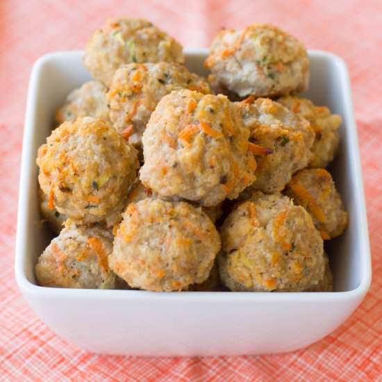 baked turkey veggie meatballs