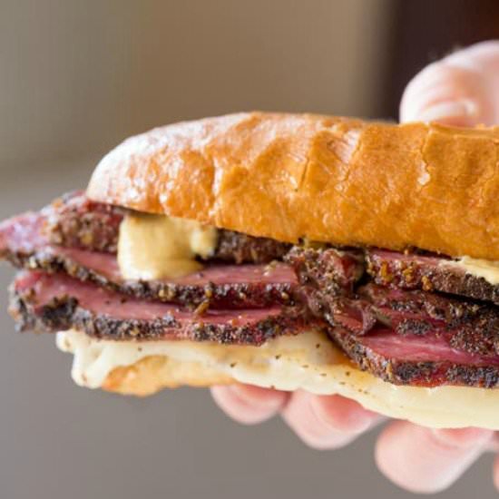 Slow Cooker Pastrami Sandwiches