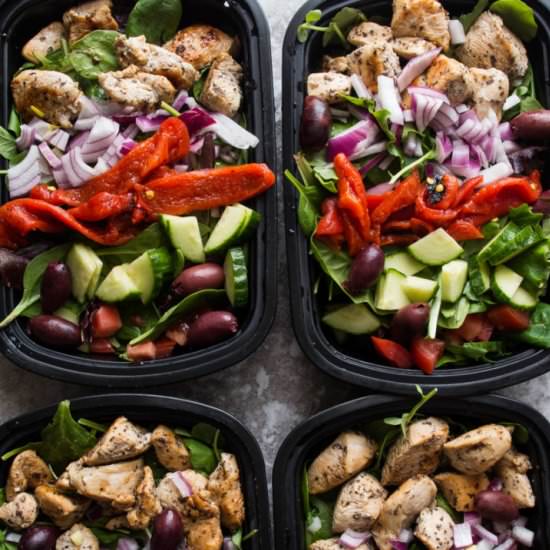 Greek Chicken Salad Meal Prep