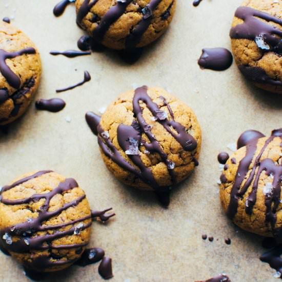 mocha chocolate chickpea cookies