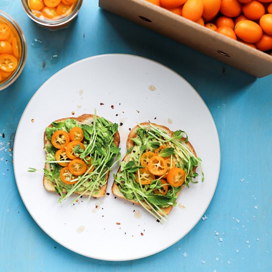 Kumquat Avocado Toast