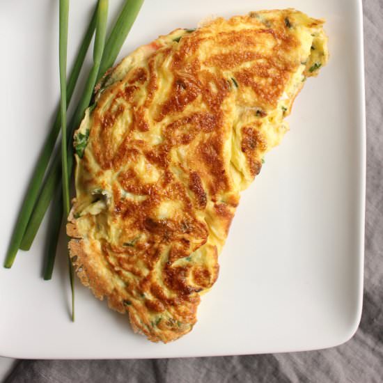 Salmon, Goat Cheese, & Chive Omelet