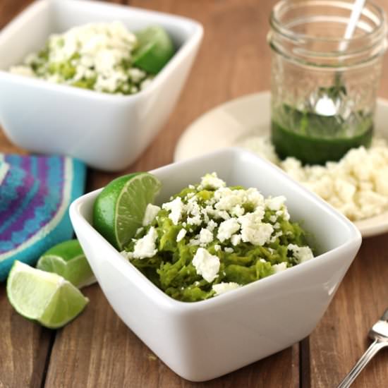 Roasted Spaghetti Squash with Pesto