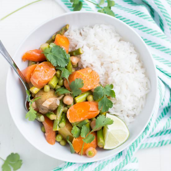 Slow Cooker Spring Coconut Curry