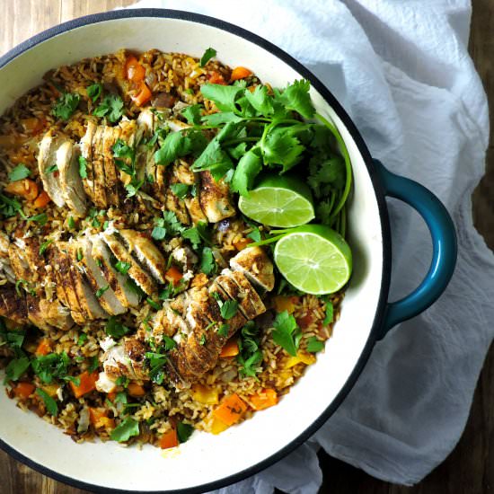 One Pan Burrito Bowl Bake