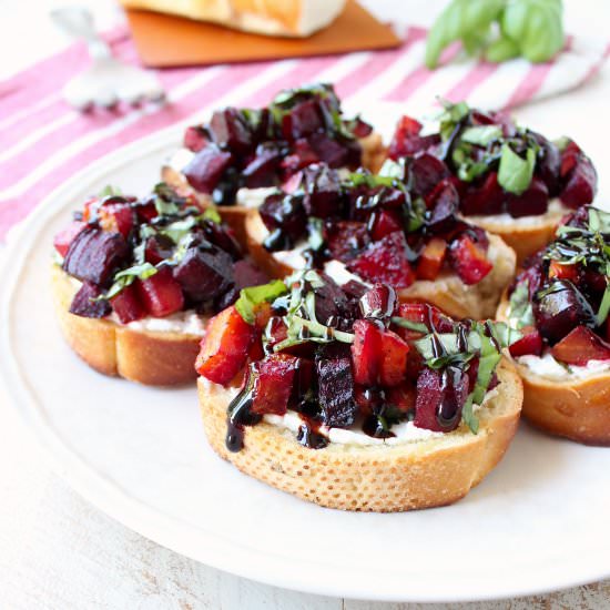 Goat Cheese & Beet Bruschetta