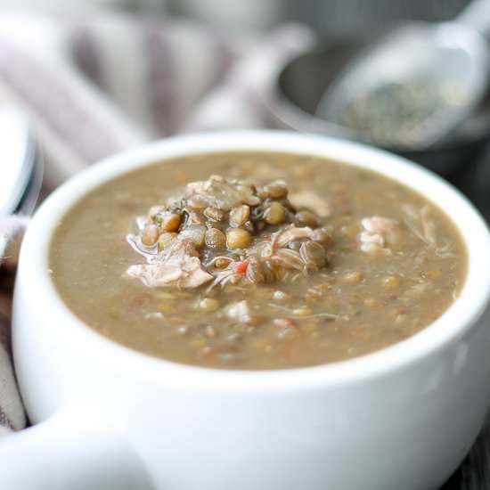 Instant Pot Chicken & Lentil Soup