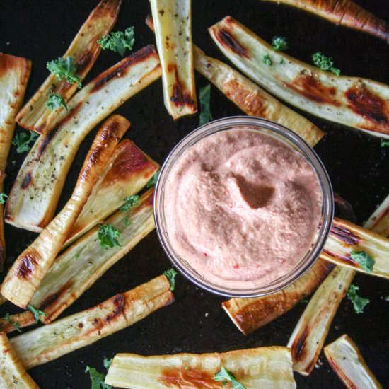 Parsnip Fries with Chipotle Sauce