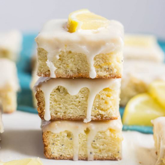 Glazed Lemon Poppy Seed Bars